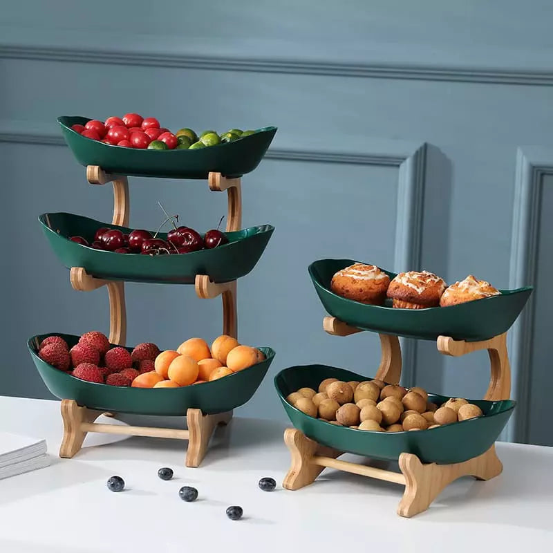 Fruteira de Mesa Cesta de Fruta Bambu Oferlar