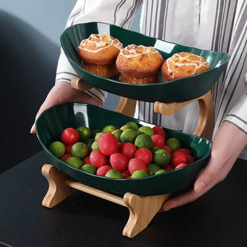 Fruteira de Mesa Cesta de Fruta Bambu Oferlar