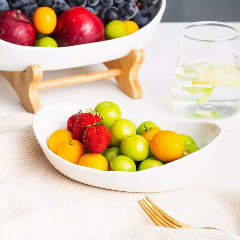 Fruteira de Mesa Cesta de Fruta Bambu Oferlar