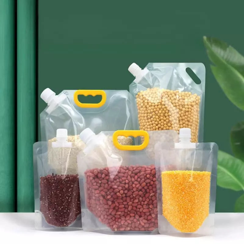 Kit 10 Sacos de Armazenamento Dispenser de Alimentos Oferlar