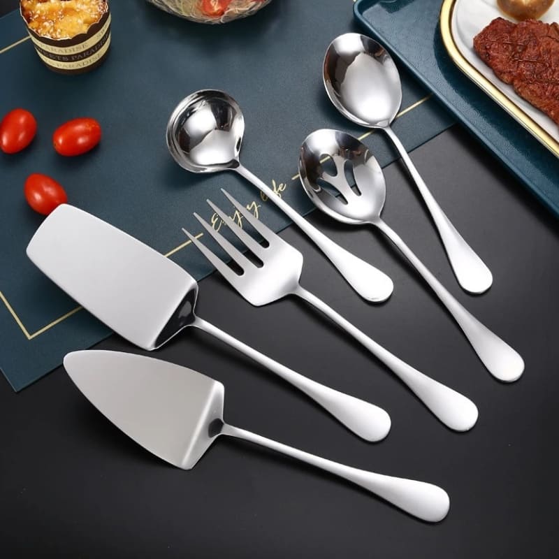 Kit Utensílios de Cozinha 6 Peças Inox Dourado Oferlar