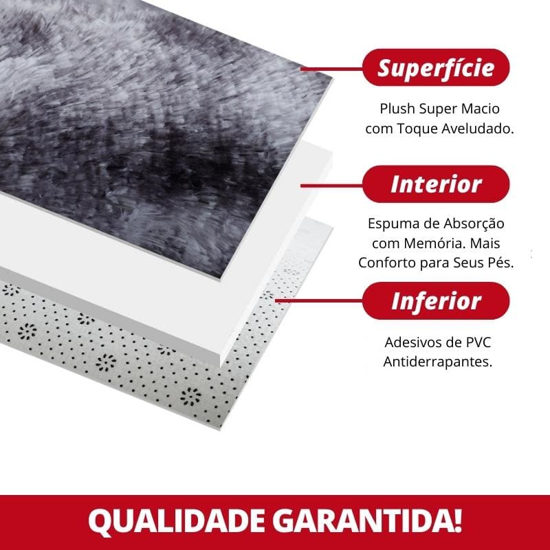 Tapete Felpudo Liso - Preto Oferlar