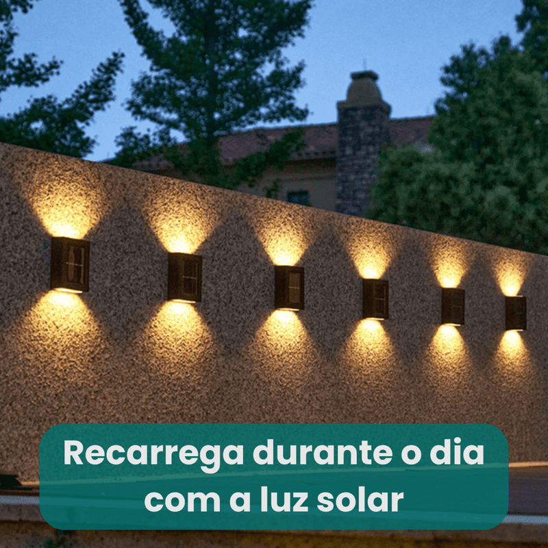 Kit Luminárias LED Recarregáveis com Luz Solar Oferlar