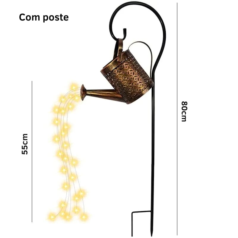 Luminária Solar de Jardim LED Chaleira Decorativa Oferlar