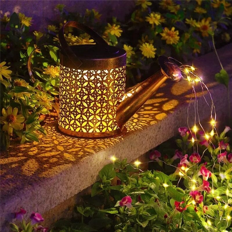 Luminária Solar de Jardim LED Chaleira Decorativa Oferlar