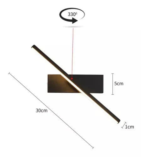 Luminária de Parede para Quarto Moderna Rotativa Oferlar