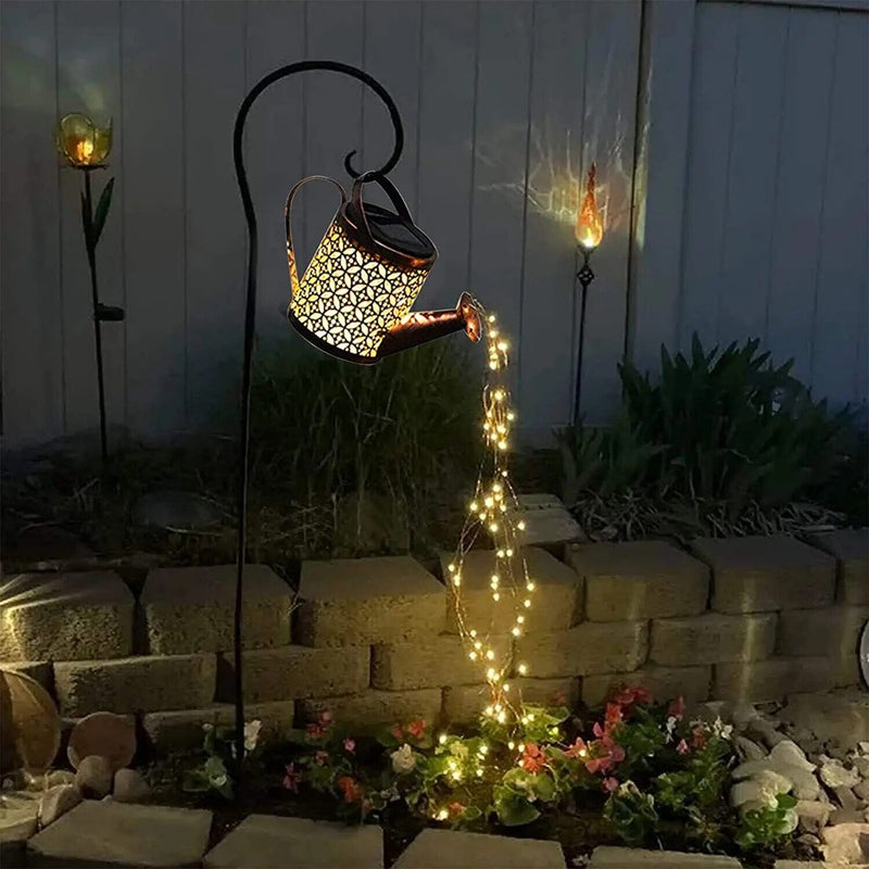 Luminária Solar de Jardim LED Chaleira Decorativa Oferlar