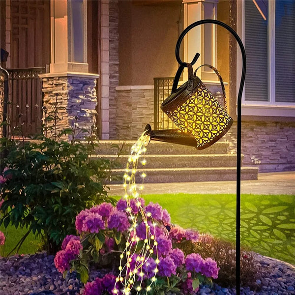 Luminária Solar de Jardim LED Chaleira Decorativa Oferlar