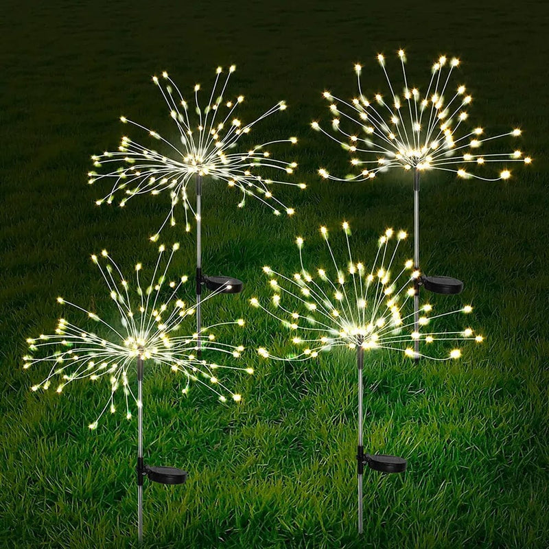 Luminária Solar de Jardim LED Fogos de Artifício Oferlar