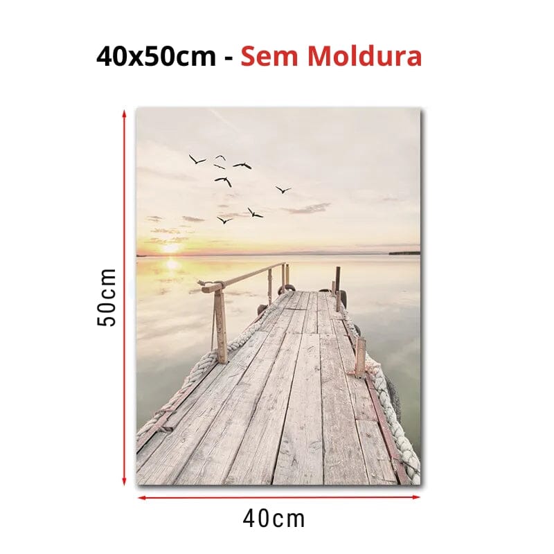 Quadro Decorativo para Sala Paisagem Ilustrativa Oferlar